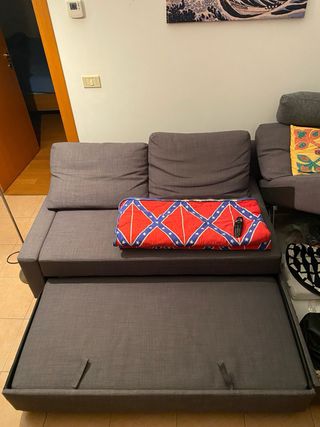 Divano letto IKEA Grigio in Tessuto