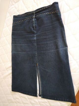 Falda vaquera mujer con tachuelas