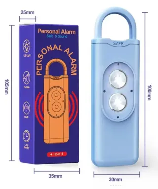 Alarma Personal de autodefensa con LED y 130dB