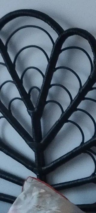 Cabecero Cama Mimbre Negro