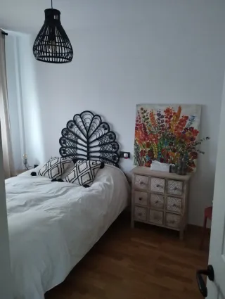 Cabecero Cama Mimbre Negro