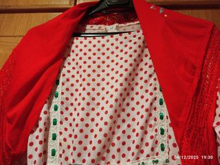 Vestido Flamenca Lunares Rojo y Blanco