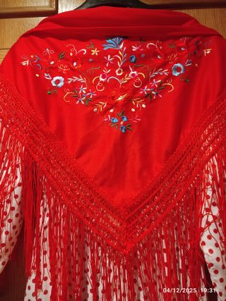 Vestido Flamenca Lunares Rojo y Blanco