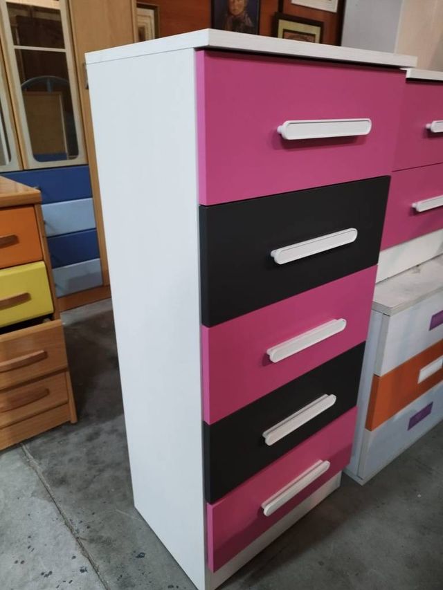 CAJONERA ROSA Y NEGRA