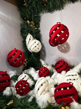 Palline Natale PLA Effetto Neve