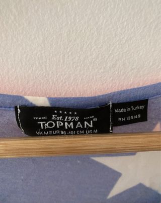 Camiseta tirantes TOPMAN USA flag M