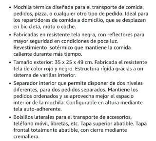 Mochila Isotérmica Roja