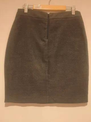 Falda gris Bershka con cordón