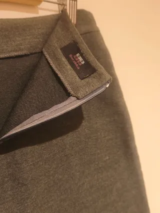 Falda gris Bershka con cordón