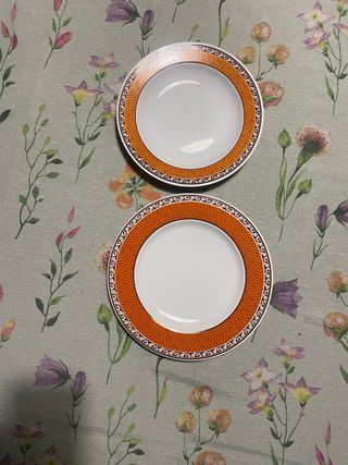 Set piatti porcellana arancioni