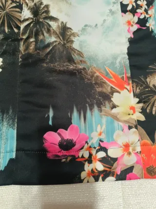 Vestido estampado tropical