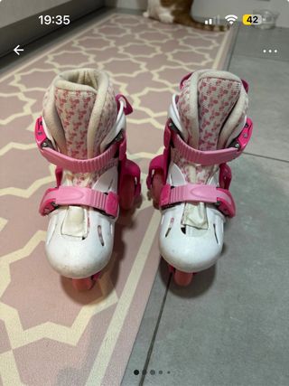 Patines ajustables rosa talla 27-31