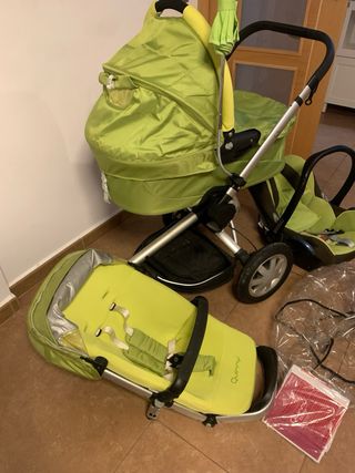 Carro bebé Quinny verde + accesorios