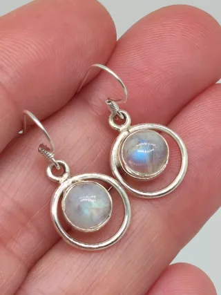 Pendientes Plata Ley 925 Piedra Luna