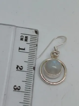 Pendientes Plata Ley 925 Piedra Luna