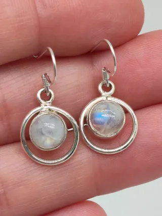 Pendientes Plata Ley 925 Piedra Luna
