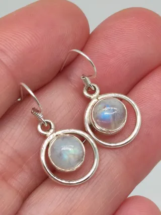 Pendientes Plata Ley 925 Piedra Luna