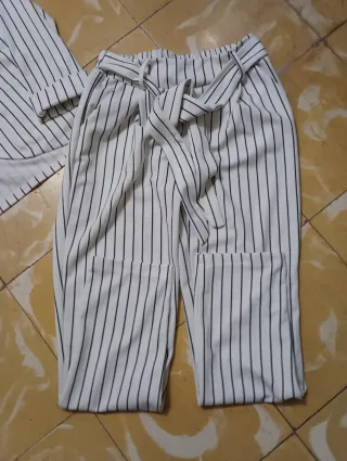 Traje Rayas Blanco y Negro