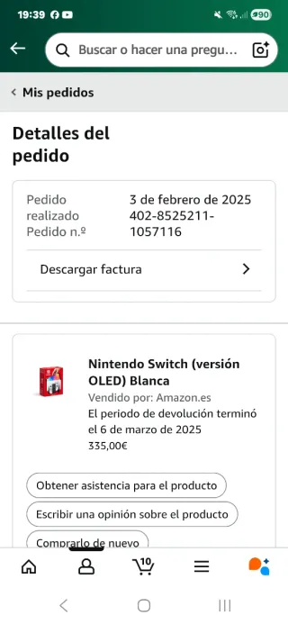 Nintendo Switch OLED Blanca