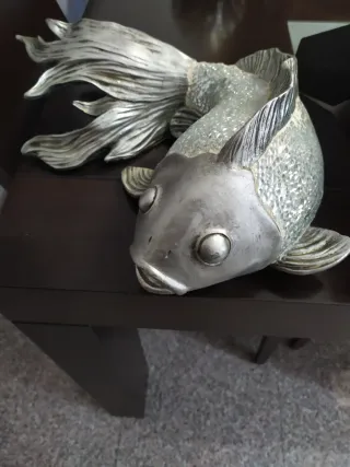 Pez Decorativo Mosaico Cristal y Metal