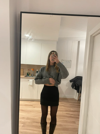 Falda tubo ZARA negra