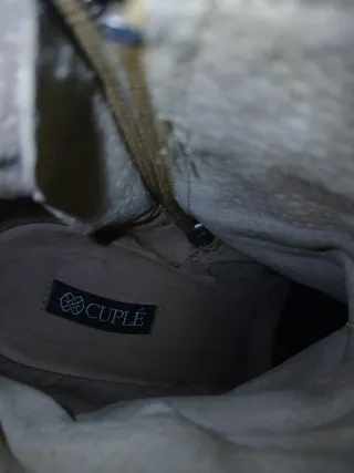 Botines Cuplé Camel y Negro Talla 38