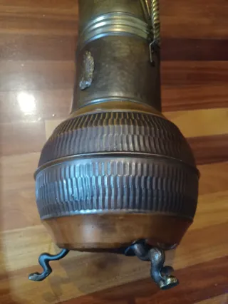 Set de Chimenea Victoriano en Cobre y latón