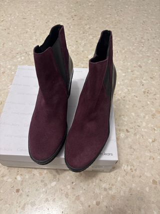 Botines cuña Calvin Klein morados