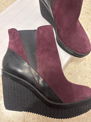 Botines cuña Calvin Klein morados