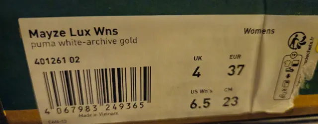 Zapatillas Puma Blancas y Amarillas