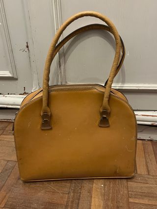 Lote 6 Bolsos Vintage Piel Negro y Marrón