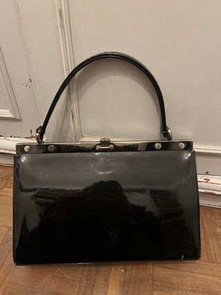 Lote 6 Bolsos Vintage Piel Negro y Marrón