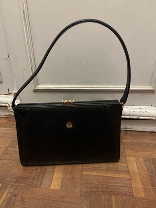 Lote 6 Bolsos Vintage Piel Negro y Marrón