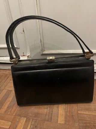 Lote 6 Bolsos Vintage Piel Negro y Marrón
