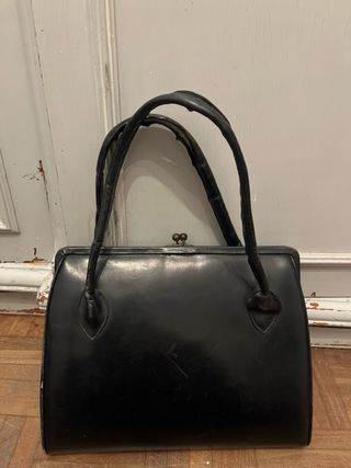 Lote 6 Bolsos Vintage Piel Negro y Marrón