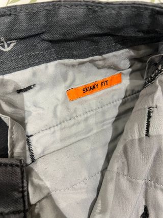 Pantalón Skinny Fit Mujer Talla M Negro