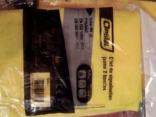 Chaleco de señalización Opsial amarillo Talla L