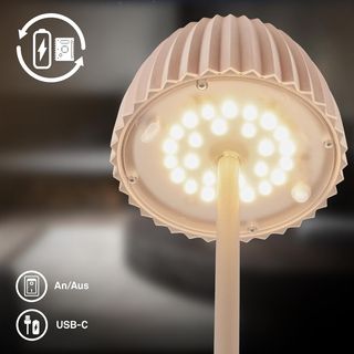 Lampada terra LED BRILONER wireless IP44 beige