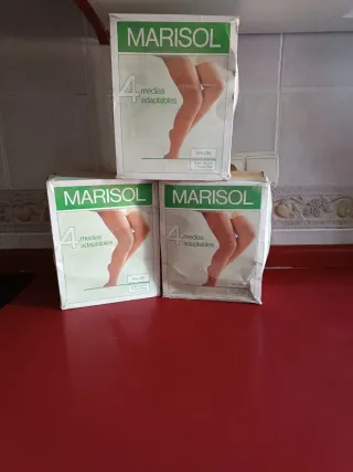 4 Pares Medias Marisol Adaptables Nylon Beige