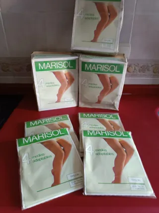 4 Pares Medias Marisol Adaptables Nylon Beige