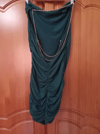 Vestido fiesta verde talla 34