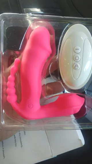 Masajeador personal morado y rosa