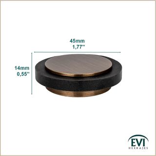 EVI Herrajes | Tope de Puerta Adhesivo | 45 x 14 m