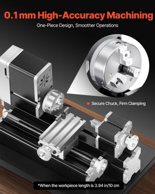 Mini Torno Metal VEVOR 36W 20.000 RPM
