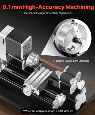Mini Torno Metal VEVOR 36W 20.000 RPM