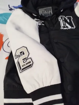 Cazadora Varsity New York City Negra