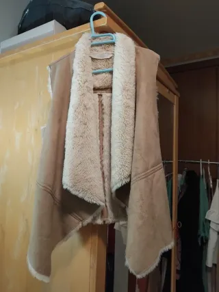 Chaleco beige/marrón talla única