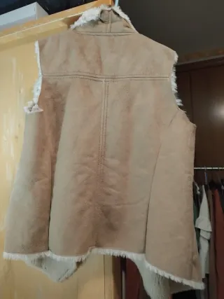 Chaleco beige/marrón talla única