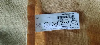 2 patas de cortinas  con ojales color mostaza