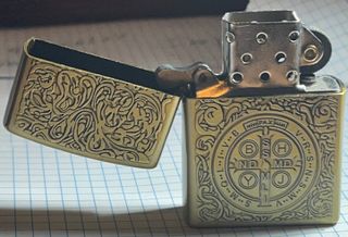 Mechero gasolina bronce vintage sin usar